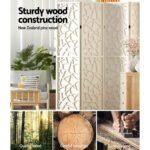 Artiss 6 Panel Room Divider Screen 244x170cm Clover White - Image 5