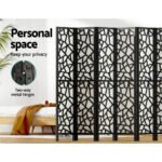 Artiss 8 Panel Room Divider Screen 325x170cm Clover Black - Image 4