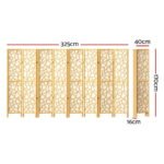 Artiss 8 Panel Room Divider Screen 325x170cm Clover Natural - Image 2