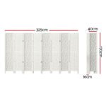 Artiss 8 Panel Room Divider Screen 325x170cm Clover White - Image 2