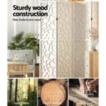 Artiss 8 Panel Room Divider Screen 325x170cm Clover White - Image 5