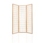 Artiss 3 Panel Room Divider Screen 131x179cm Natural - Image 4