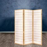 Artiss 3 Panel Room Divider Screen 131x179cm Natural - Image 7