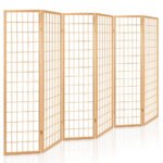 Artiss 6 Panel Room Divider Screen 261x179cm Natural - Image 8