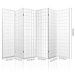 Artiss 6 Panel Room Divider Screen 261x179cm White - Image 2