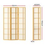 Artiss 3 Panel Room Divider Screen 132x179cm Nova Natural - Image 2