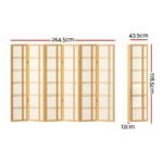Artiss 6 Panel Room Divider Screen 265x179cm Nova Natural - Image 2