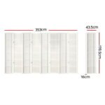 Artiss 8 Panel Room Divider Screen 353x179cm Nova White - Image 2