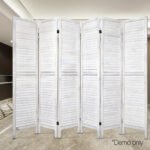Artiss 6 Panel Room Divider Screen 245x170cm Louver White - Image 6