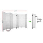 Artiss 8 Panel Room Divider Screen 326x170cm Louver White - Image 2