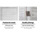 Artiss 8 Panel Room Divider Screen 326x170cm Louver White - Image 5