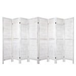 Artiss 8 Panel Room Divider Screen 326x170cm Louver White - Image 8