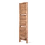Artiss 4 Panel Room Divider Screen 163x170cm Shelf Oak - Image 4