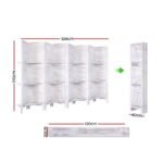 Artiss 8 Panel Room Divider Screen 326x170cm Shelf White - Image 2