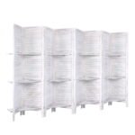 Artiss 8 Panel Room Divider Screen 326x170cm Shelf White - Image 3