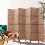 Artiss 6 Panel Room Divider Screen 245x170cm Woven Natural - Image 7