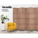 Artiss 6 Panel Room Divider Screen 245x170cm Woven Natural - Image 5