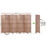 Artiss 8 Panel Room Divider Screen 326x170cm Woven Natural - Image 2