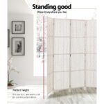 Artiss 8 Panel Room Divider Screen 326x170cm Woven White - Image 3