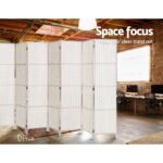 Artiss 8 Panel Room Divider Screen 326x170cm Woven White - Image 5