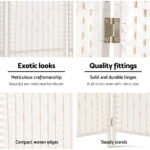 Artiss 8 Panel Room Divider Screen 326x170cm Woven White - Image 6
