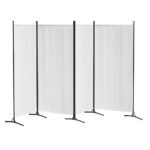 Artiss 4 Panel Room Divider Screen 345x180cm Fabric White