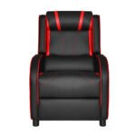 Artiss Recliner Chair Gaming Chair Leather Black Serik - Image 3