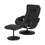 Artiss Recliner Chair Ottoman Heated Massage Black - Image 7