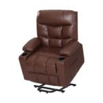 Artiss Recliner Chair Lift Assist Heated Massage Chair Leather Claude - Image 7