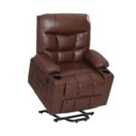 Artiss Recliner Chair Lift Assist Heated Massage Chair Leather Claude - Image 3