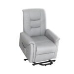Artiss Recliner Chair Lift Assist Chair Leather Grey - Image 3