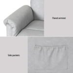 Artiss Recliner Chair Lift Assist Chair Leather Grey - Image 6