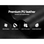 Artiss Recliner Chair Leather Black Cissy - Image 6