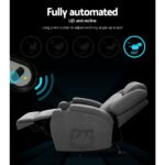 Artiss Recliner Chair Lift Assist Heated Massage Chair Velvet Milio - Image 3