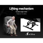 Artiss Recliner Chair Lift Assist Heated Massage Chair Velvet Milio - Image 4