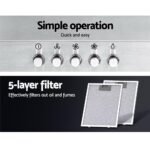 Devanti 600mm Range Hood 60cm Rangehood Stainless Steel - Image 4