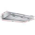 Devanti 900mm Range Hood 90cm Rangehood Stainless Steel - Image 2