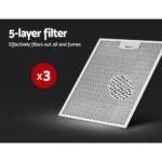 Devanti 900mm Range Hood 90cm Rangehood Stainless Steel - Image 5