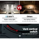 Devanti 900mm Range Hood 90cm Rangehood Stainless Steel - Image 7