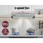Devanti 600mm Range Hood 60cm Rangehood Kitchen Canopy LED Light Stainless Steel - Image 4