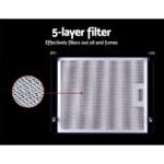 Devanti 900mm Range Hood 90cm Rangehood Glass Black - Image 5