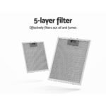 Devanti 600mm Range Hood 60cm Rangehood Glass Stainless Steel - Image 5