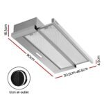 Devanti 900mm Range Hood 90cm Slide out Rangehood Stainless Steel - Image 2