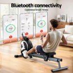 Everfit 16 Level Magnetic Rowing Machine for Home with App Connect Black - Image 4