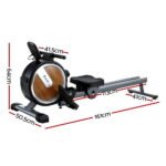 Everfit 16 Level Magnetic Rowing Machine for Home with App Connect Walnut - Image 2