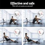 Everfit Hydraulic Rowing Machine Rower 12 Levels Resistance Exercise Fitness Gym Cardio - Image 5