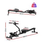 Everfit Hydraulic Rowing Machine Rower 12 Levels Resistance Exercise Fitness Gym Cardio - Image 2
