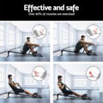 Everfit Hydraulic Rowing Machine Rower 12 Levels Resistance Exercise Fitness Gym Cardio - Image 5