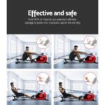 Everfit Rowing Machine Rower Magnetic Resistance Exercise Gym Home Cardio Red - Image 4