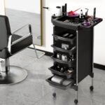 Embellir Salon Trolley Cart Spa Beauty Rolling Tray Hairdressing Storage 6 Tiers - Image 7